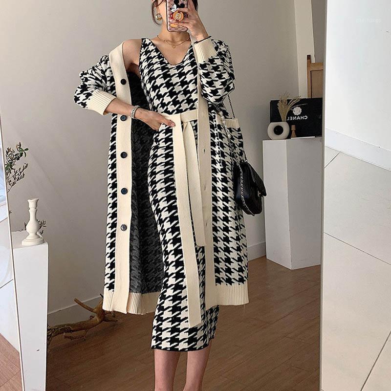 Casual Dresses 2023 Women' Houndstooth Knitted Sweater Dress One-Piece Autumn Winter Korean Cardigan And Jacket Fashionable Knit1, Vest dress
Casual Dresses 2023 Women' Houndstooth Knitted Sweater Dress One-Piece Autumn Winter Korean Cardigan And Jacket Fashionable Knit1, Vest dress