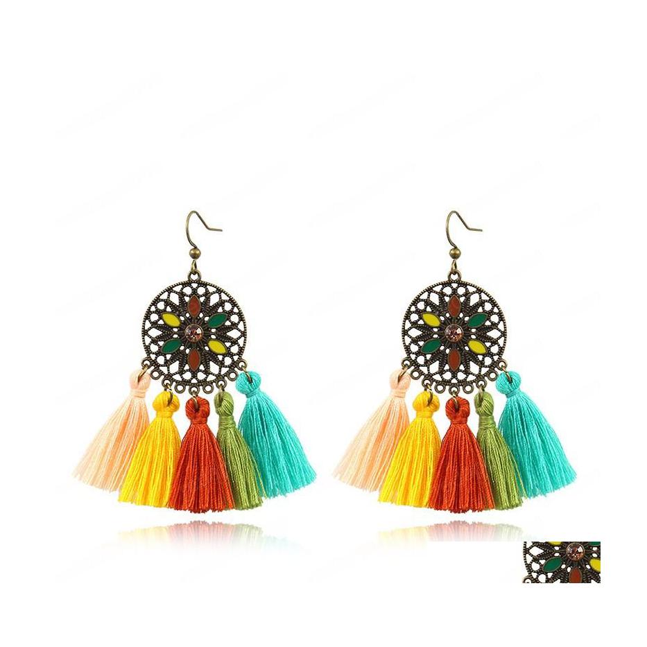 Dangle Chandelier Bohemian Colorf Tassel Hollow Alloy Earrings Women Hangers Boho Summer Flower Round Waterdrop Wedding Jewelry Dr Dhopk
Dangle Chandelier Bohemian Colorf Tassel Hollow Alloy Earrings Women Hangers Boho Summer Flower Round Waterdrop Wedding Jewelry Dr Dhopk
