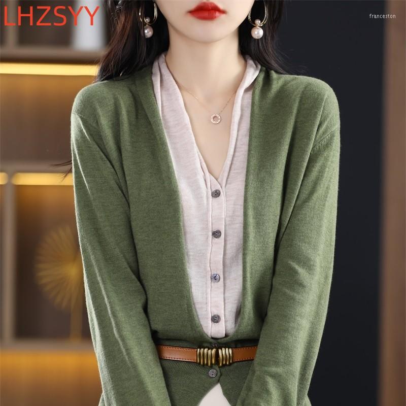 Women' Knits LHZSYY Fake Two-Piece Pure Wool Cardigan Women Spring Autumn Coat Loose Cashmere Sweater Wild Shirts Knit Female Jackets, Green
Women' Knits LHZSYY Fake Two-Piece Pure Wool Cardigan Women Spring Autumn Coat Loose Cashmere Sweater Wild Shirts Knit Female Jackets, Green