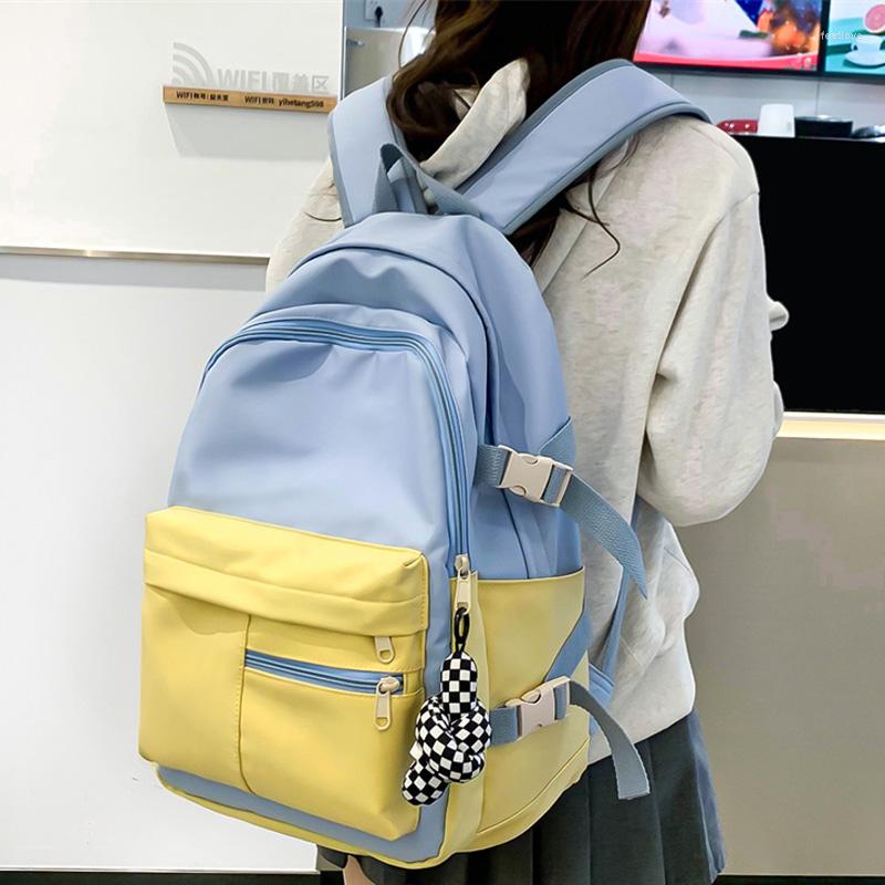 Backpack Female Harajuku Nylon Bag Kawaii Teenage Girls College Student Patchwork Fashion School Book Women Cute Backpacks, Black
Backpack Female Harajuku Nylon Bag Kawaii Teenage Girls College Student Patchwork Fashion School Book Women Cute Backpacks, Black