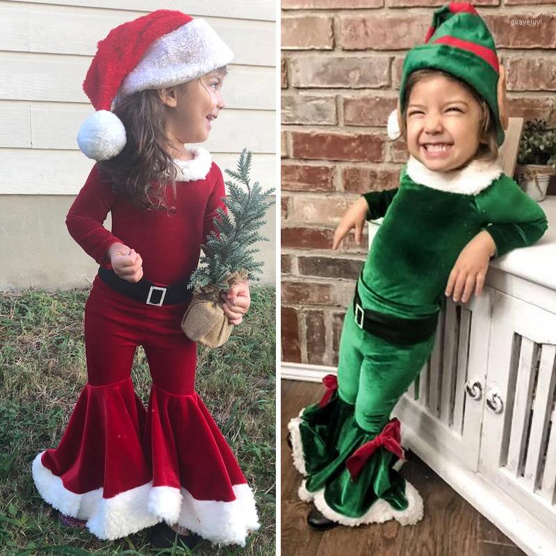 Clothing Sets Xmas Girls Clothes 1-7Yrs Cosplay Bell Bottom Velvet Tops Floral Pants With Belt Hats 3Pcs Autumn Winter Infant, Green
Clothing Sets Xmas Girls Clothes 1-7Yrs Cosplay Bell Bottom Velvet Tops Floral Pants With Belt Hats 3Pcs Autumn Winter Infant, Green