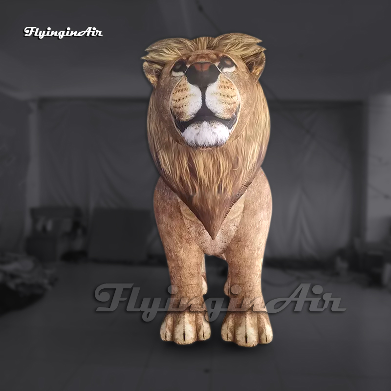 Real Large Inflatable Lion Model Parade Performance Air Blow Up Animal Balloon For Carnival Stage Decoration