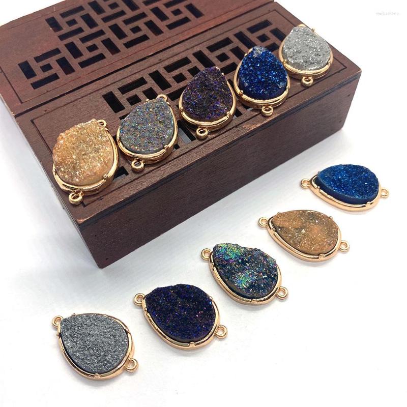 Pendant Necklaces Natural Stone Lady Necklace Metal Double Ring Drop-shaped Color Jewelry Charm Making Girl Accessories Connector
Pendant Necklaces Natural Stone Lady Necklace Metal Double Ring Drop-shaped Color Jewelry Charm Making Girl Accessories Connector