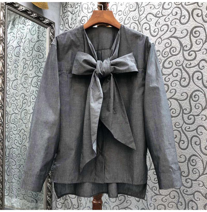 Women' Blouses Bow Tie Elegant Blouse 2023 Autumn Style Women Front Short Back Long Casual Grey Shirts High Quality Ladies Cotton OL, Picture shown
Women' Blouses Bow Tie Elegant Blouse 2023 Autumn Style Women Front Short Back Long Casual Grey Shirts High Quality Ladies Cotton OL, Picture shown