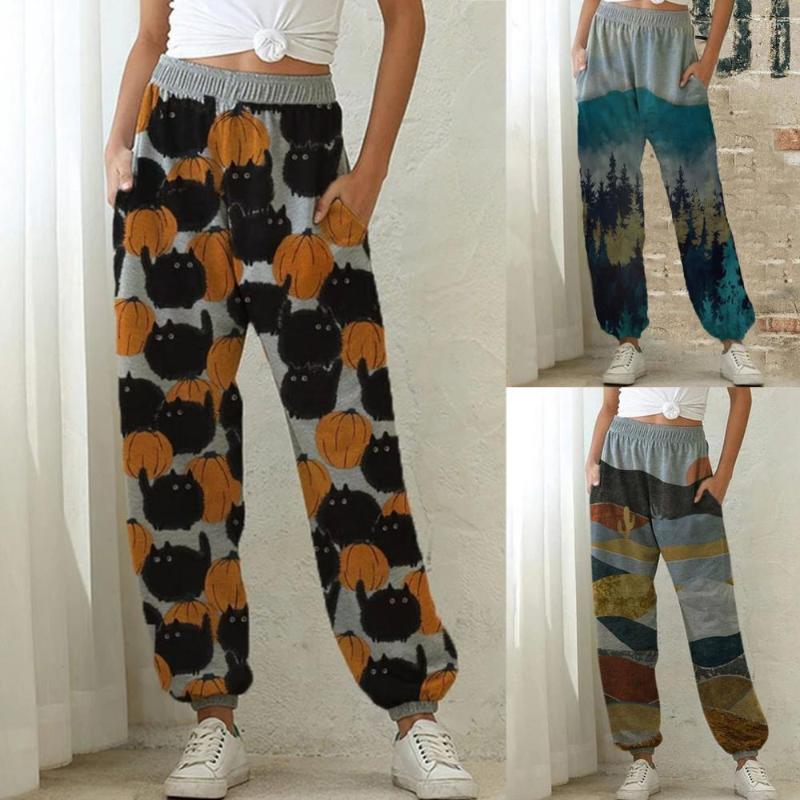 Women' Pants Women High Waist Landscape Print Loose Sports Trousers With Pockets Casual Female Joggers Streetwear 2023
Women' Pants Women High Waist Landscape Print Loose Sports Trousers With Pockets Casual Female Joggers Streetwear 2023