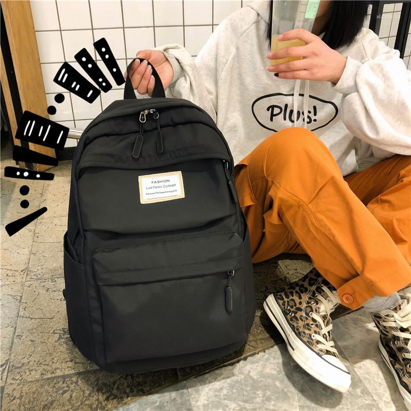 School Bags Large Capacity Candy Colour Casual Backpack Waterproof Nylon Women Female Korean Travel Bag Teenage Girl, Black
School Bags Large Capacity Candy Colour Casual Backpack Waterproof Nylon Women Female Korean Travel Bag Teenage Girl, Black