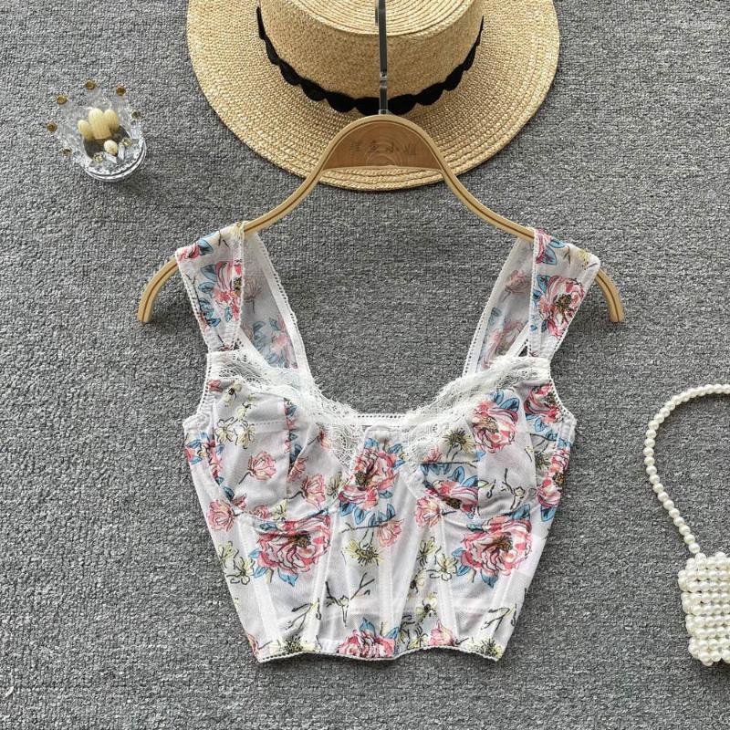 Women's Tanks Vintage Sexy Lace Floral Print Camisole Female Camis Fishbone Spicy Girl Tank Chic Sleeveless Crop Top Women Clothe Drop
Women's Tanks Vintage Sexy Lace Floral Print Camisole Female Camis Fishbone Spicy Girl Tank Chic Sleeveless Crop Top Women Clothe Drop