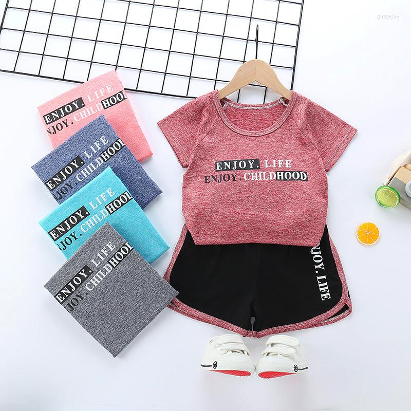 Clothing Sets Summer Children Quick-drying Clothes T-shirt Boys And Girls Sports Suits Fashion Casual Letters Sleeveless Two-piece Suit, Gray
Clothing Sets Summer Children Quick-drying Clothes T-shirt Boys And Girls Sports Suits Fashion Casual Letters Sleeveless Two-piece Suit, Gray