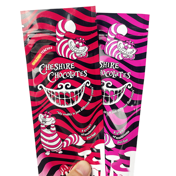 Cheshire chocolates mushroom bar packaging bag 4g 8g resealable zipper edible snack food packaging bag
Cheshire chocolates mushroom bar packaging bag 4g 8g resealable zipper edible snack food packaging bag