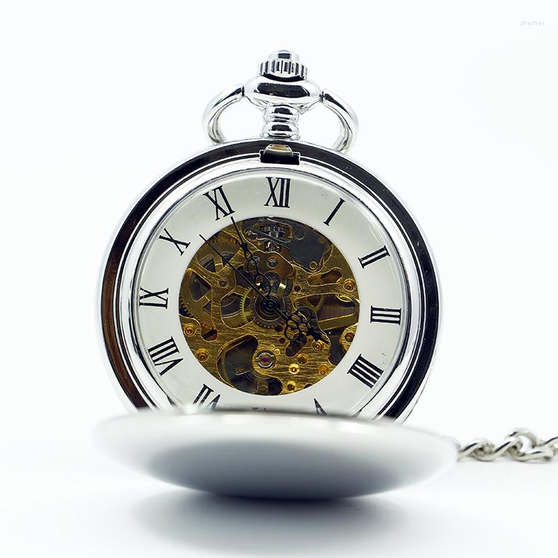 Pocket Watches Vintage Polish Shilver Mechanical Watch Retro Hand Winding Hollow Fob Men Women Necklace Chain Gift PJX1250, Picture shown
Pocket Watches Vintage Polish Shilver Mechanical Watch Retro Hand Winding Hollow Fob Men Women Necklace Chain Gift PJX1250, Picture shown