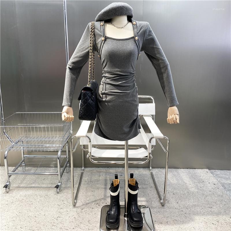 Casual Dresses Brand Original Design 2023 French Square Neck Temperament Slim Wrap Hip Skirt Irregular Folds Thin T-shirt Dress, Black
Casual Dresses Brand Original Design 2023 French Square Neck Temperament Slim Wrap Hip Skirt Irregular Folds Thin T-shirt Dress, Black