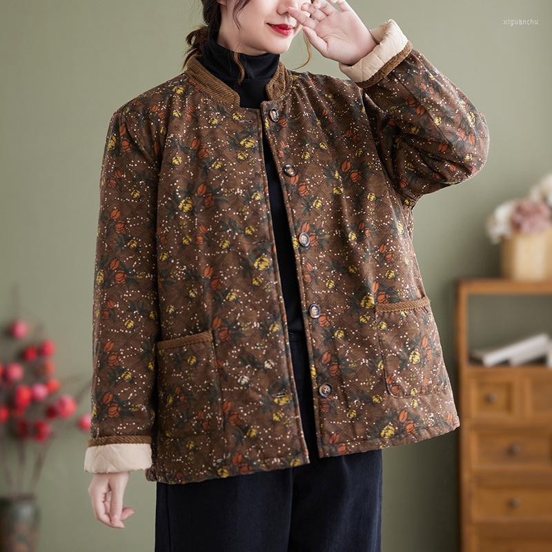 Ethnic Clothing Autumn Winter China Padded Jacket Women Loose Chinese Traditional Dress National Style Vintage Tang Suit Coat Thicken Warm
Ethnic Clothing Autumn Winter China Padded Jacket Women Loose Chinese Traditional Dress National Style Vintage Tang Suit Coat Thicken Warm