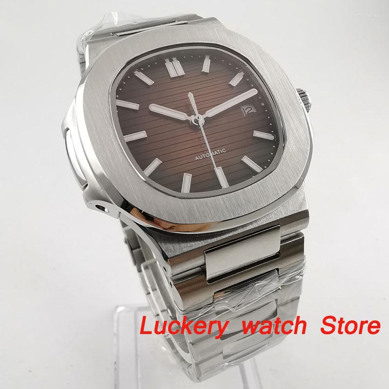 Wristwatches The 39mm No Logo Brown Dial Luminous Men's Watch Saphire Glass Automatic Wrist Watch-BA149, Picture shown
Wristwatches The 39mm No Logo Brown Dial Luminous Men's Watch Saphire Glass Automatic Wrist Watch-BA149, Picture shown