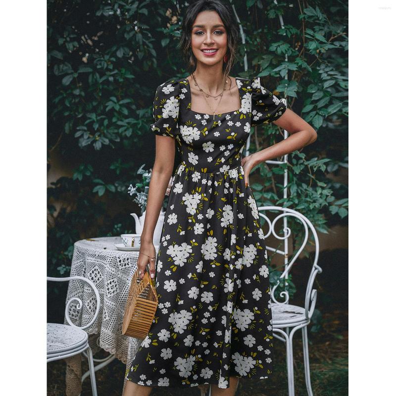 Party Dresses Square Neck Floral Print Lace Backless Cocktail Outdoor Leisure Lovely Elegant Pastrol Style Birthday Outfit For Women, Black
Party Dresses Square Neck Floral Print Lace Backless Cocktail Outdoor Leisure Lovely Elegant Pastrol Style Birthday Outfit For Women, Black