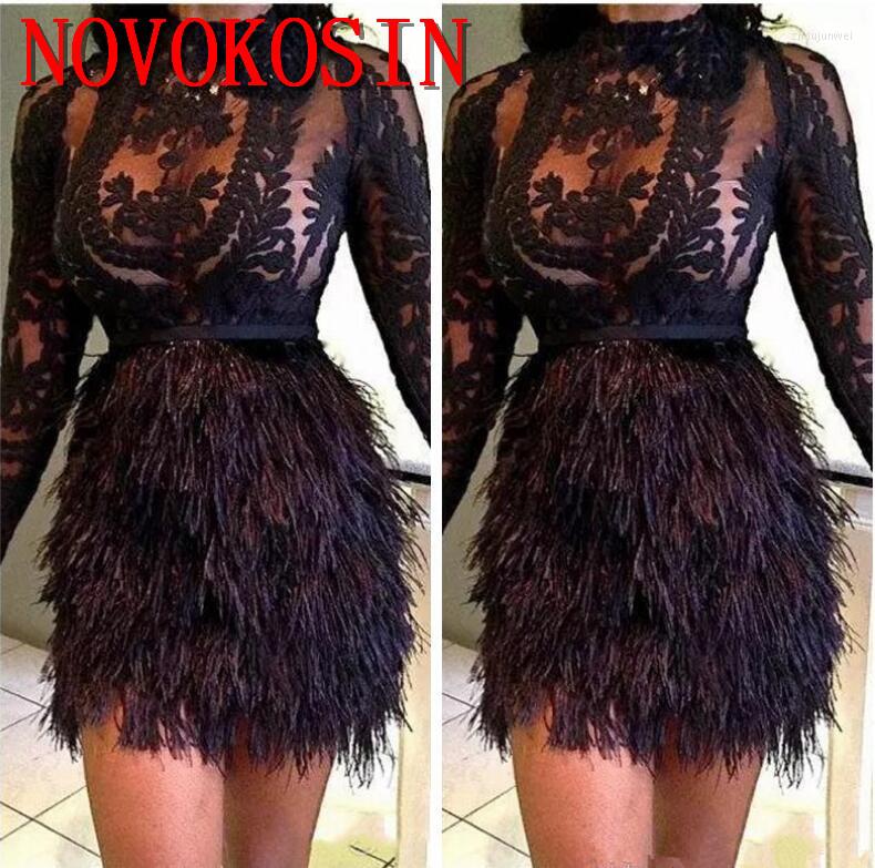 Party Dresses 2023 High Neck Ostrich Feather Appliqued Transparent Short Mini Cocktail Dress Long Sleeve Prom Gowns Vestido De Festa, White
Party Dresses 2023 High Neck Ostrich Feather Appliqued Transparent Short Mini Cocktail Dress Long Sleeve Prom Gowns Vestido De Festa, White