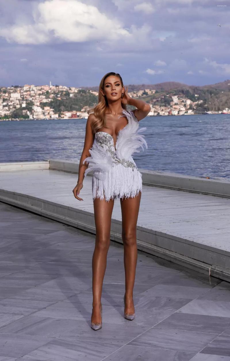 Party Dresses White Feather Tassel Cocktail Beading Crystal Short Formal Prom Dress Evening Gowns Homecoming, Black
Party Dresses White Feather Tassel Cocktail Beading Crystal Short Formal Prom Dress Evening Gowns Homecoming, Black