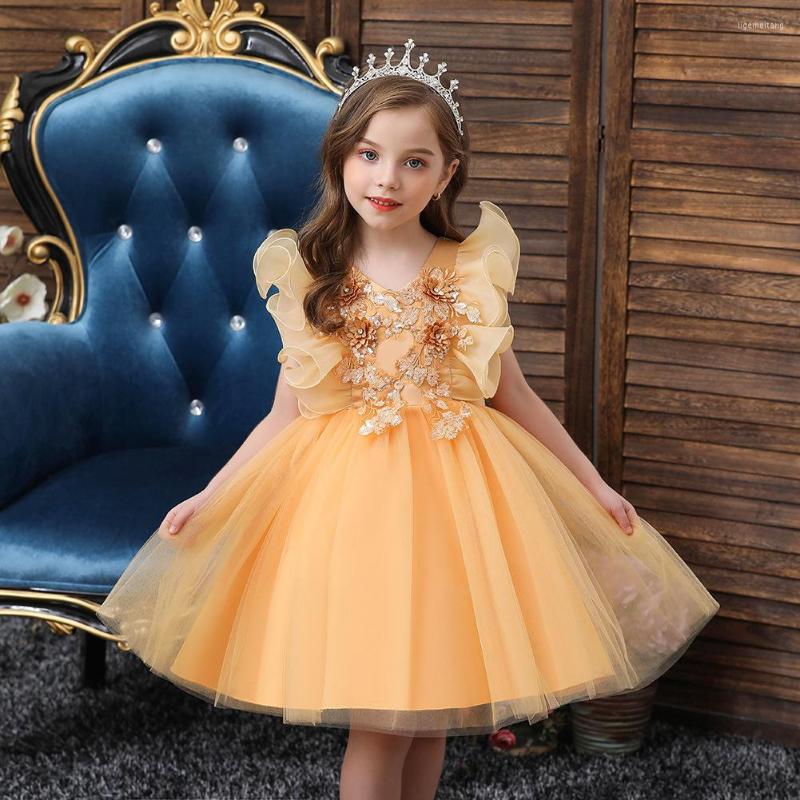 Girl Dresses Cute Flower Hand Made Bling Beads Pageant Gowns Ruched Tulle Knee Length Birthday Gown, 01
Girl Dresses Cute Flower Hand Made Bling Beads Pageant Gowns Ruched Tulle Knee Length Birthday Gown, 01