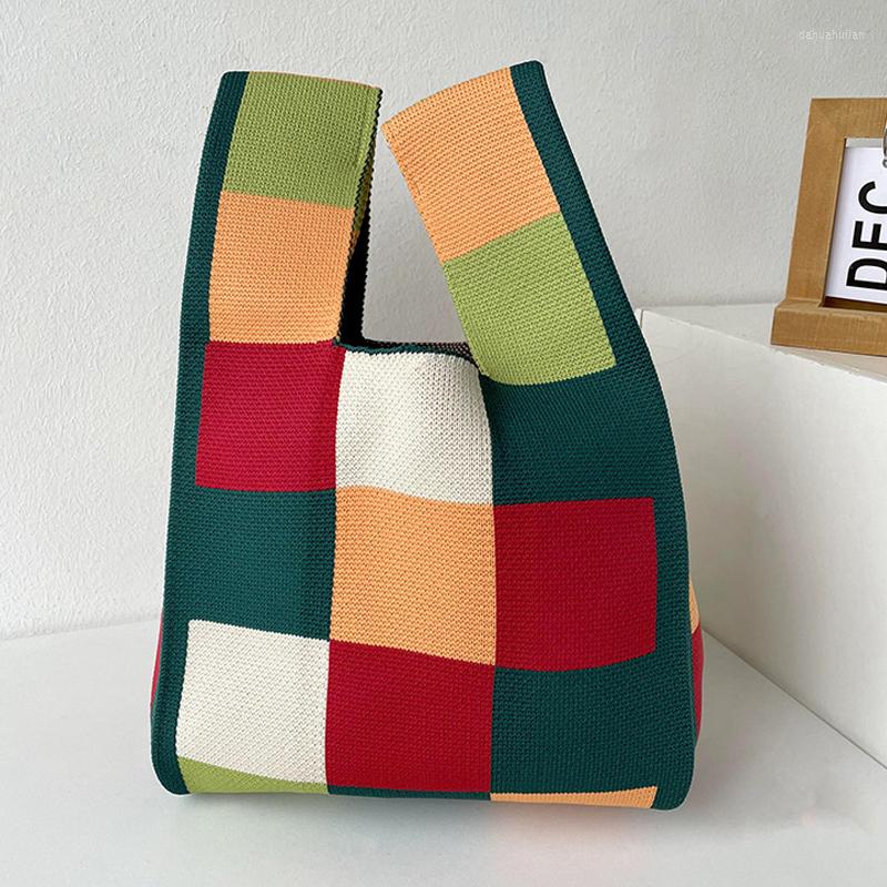 Evening Bags Contrast Stripe Check Design Knitted Women's Bag 2023 Women Handbag Wrist Small Tote Shopping
Evening Bags Contrast Stripe Check Design Knitted Women's Bag 2023 Women Handbag Wrist Small Tote Shopping
