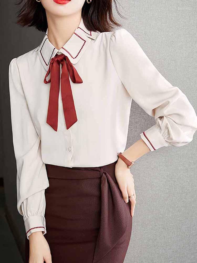 Women' Blouses Spring Autumn Elegant Women Shirts Office Long Sleeve Turn Down Collar Clothing With Bow Tops Buttons Blouse 24471, Picture shown
Women' Blouses Spring Autumn Elegant Women Shirts Office Long Sleeve Turn Down Collar Clothing With Bow Tops Buttons Blouse 24471, Picture shown