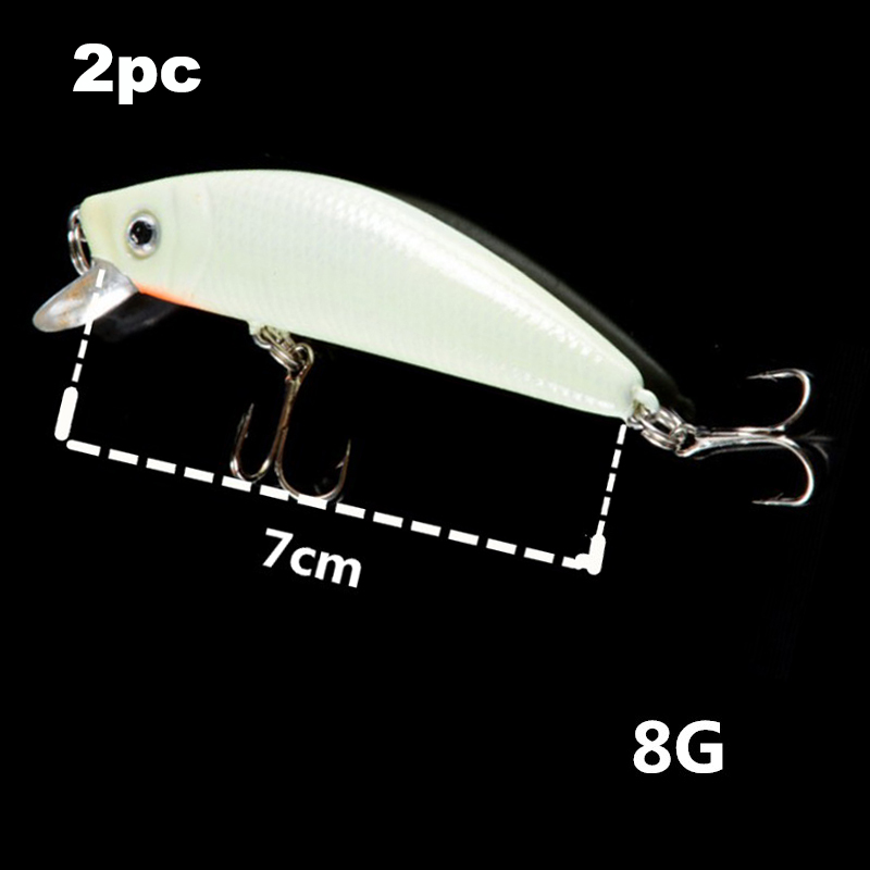 2PCS 3D Luminous Minnow Fishing Lure With Treble Hooks Pesca Hard Bait Artificial Crankbaits for Bass Pike Carp Fishing
2PCS 3D Luminous Minnow Fishing Lure With Treble Hooks Pesca Hard Bait Artificial Crankbaits for Bass Pike Carp Fishing