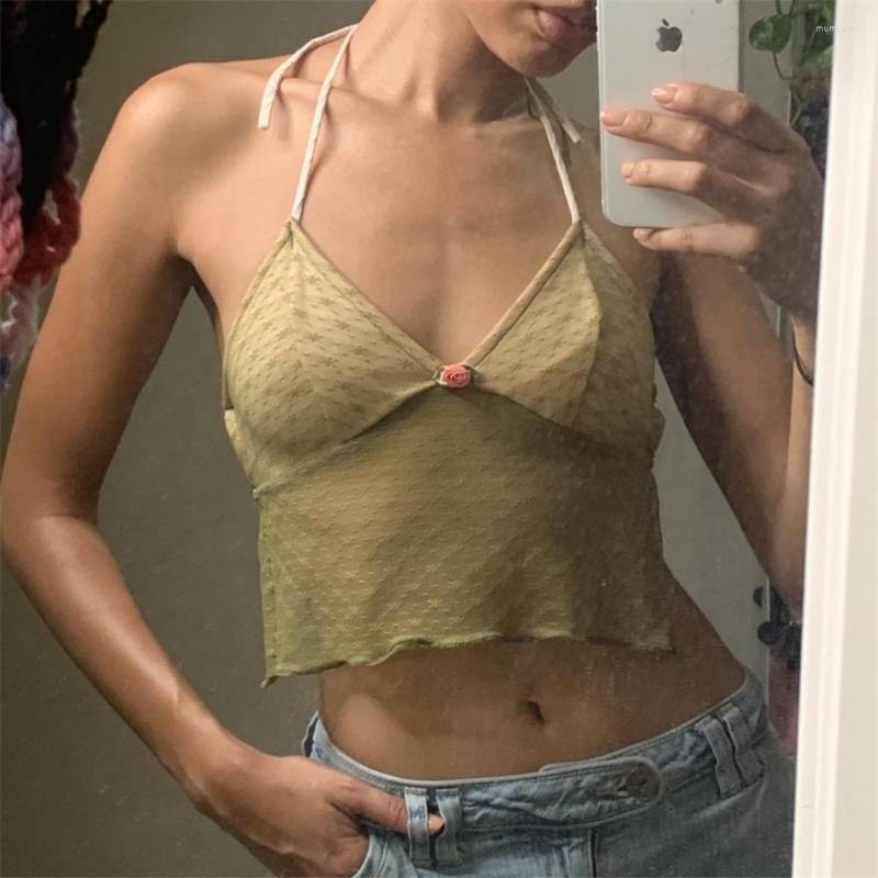 Women' Tanks Summer Women Sexy Halter Sleeveless Backless Crop Tops Retro Fairy Embroidery Solid Color V-Neck Bandage Camis Dark Green
Women' Tanks Summer Women Sexy Halter Sleeveless Backless Crop Tops Retro Fairy Embroidery Solid Color V-Neck Bandage Camis Dark Green