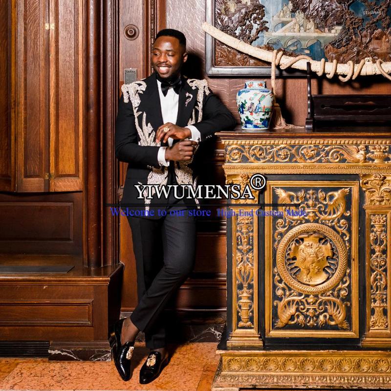 Men's Suits Luxury Black Bridegroom Formal Wedding Tuxedo Beaded Appliques Men Blazer Slim Fit Single Breasted Coat Pants Design Last, Gold
Men's Suits Luxury Black Bridegroom Formal Wedding Tuxedo Beaded Appliques Men Blazer Slim Fit Single Breasted Coat Pants Design Last, Gold