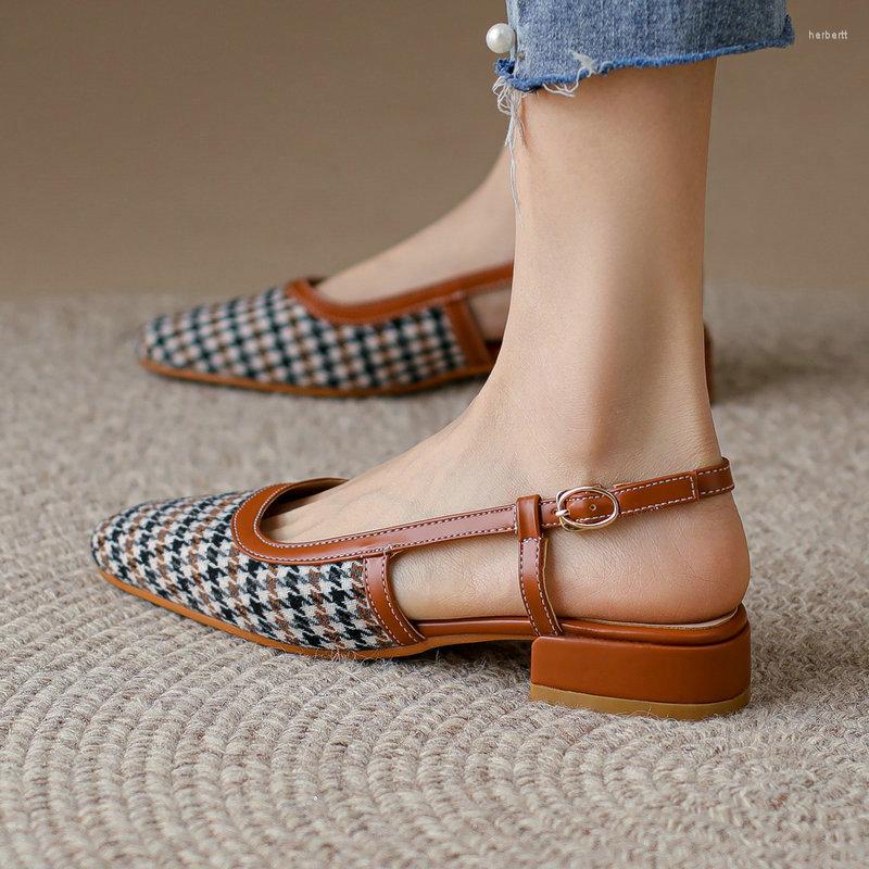 Sandals Plaid Houndstooth Closed Toe Square Chunky Low Heels Women Summer Slingbacks Shoes Small Size 32 33 Girls, Auburn
Sandals Plaid Houndstooth Closed Toe Square Chunky Low Heels Women Summer Slingbacks Shoes Small Size 32 33 Girls, Auburn