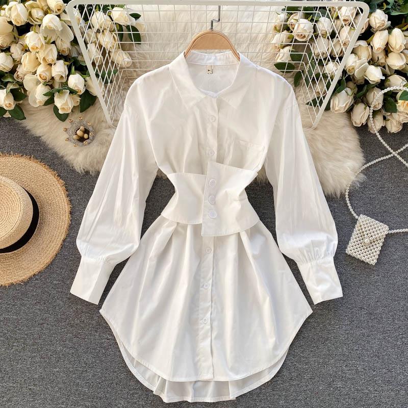 Casual Dresses White Dress Women Retro Spring And Autumn Long-sleeved Shirt Single-breasted A-line Female NS2594, Black
Casual Dresses White Dress Women Retro Spring And Autumn Long-sleeved Shirt Single-breasted A-line Female NS2594, Black
