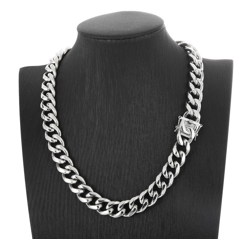 Silver Large Stainless Steel Cuban Curb Link Chain Necklace For Mens Hip-Hop Jewelry Heavy 15mm 18-26inch
Silver Large Stainless Steel Cuban Curb Link Chain Necklace For Mens Hip-Hop Jewelry Heavy 15mm 18-26inch
