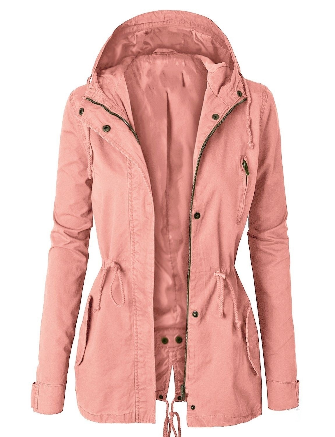 JAYCOSIN Ladies Hoodie Sweatshirt Zip Up Plain Jacket Hooded Womens Jumper Hoody Coat Top long sleeve hooded jacket Sweatshirt