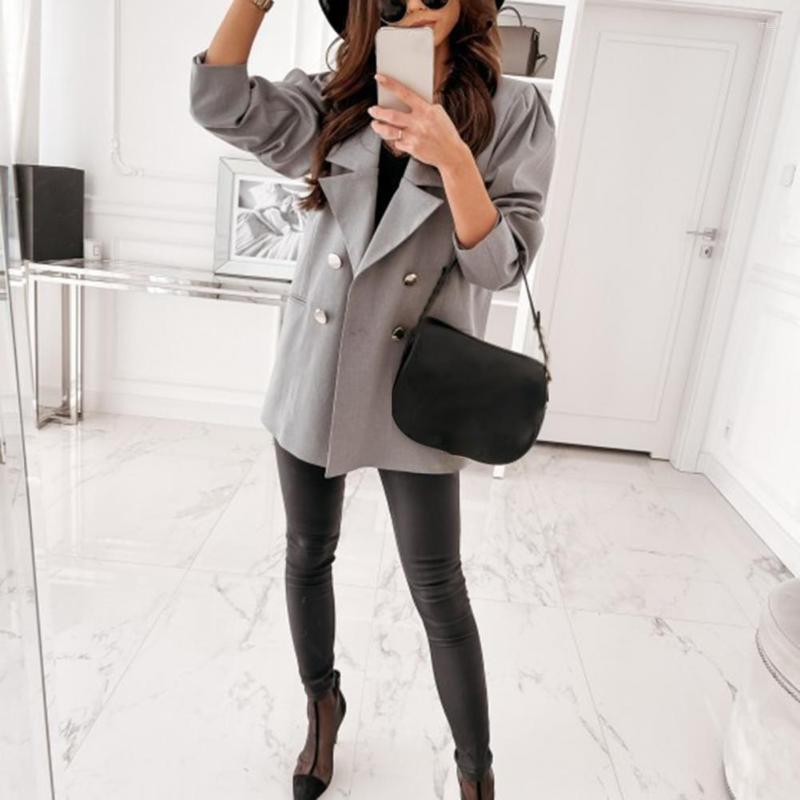 Women's Suits Suit Jacket Stylish Double Breasted Women Formal Temperament Office Blazer, Black
Women's Suits Suit Jacket Stylish Double Breasted Women Formal Temperament Office Blazer, Black