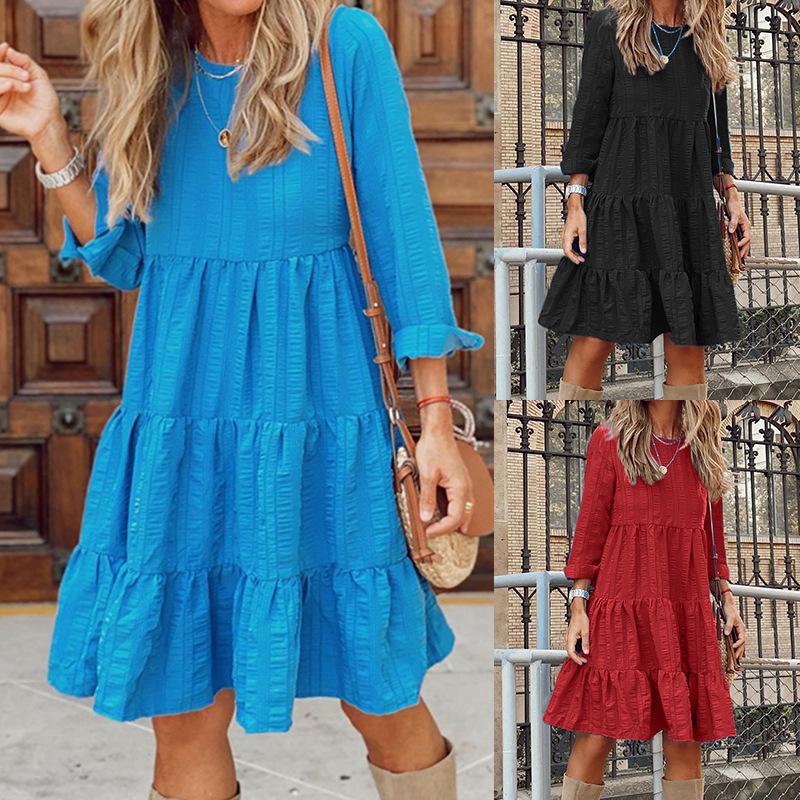 Casual Dresses Lugentolo Long Sleeve Dress Women Cotton And Linen Loose Fashion Big Swing A Line Knee-Length Spriong, Black
Casual Dresses Lugentolo Long Sleeve Dress Women Cotton And Linen Loose Fashion Big Swing A Line Knee-Length Spriong, Black