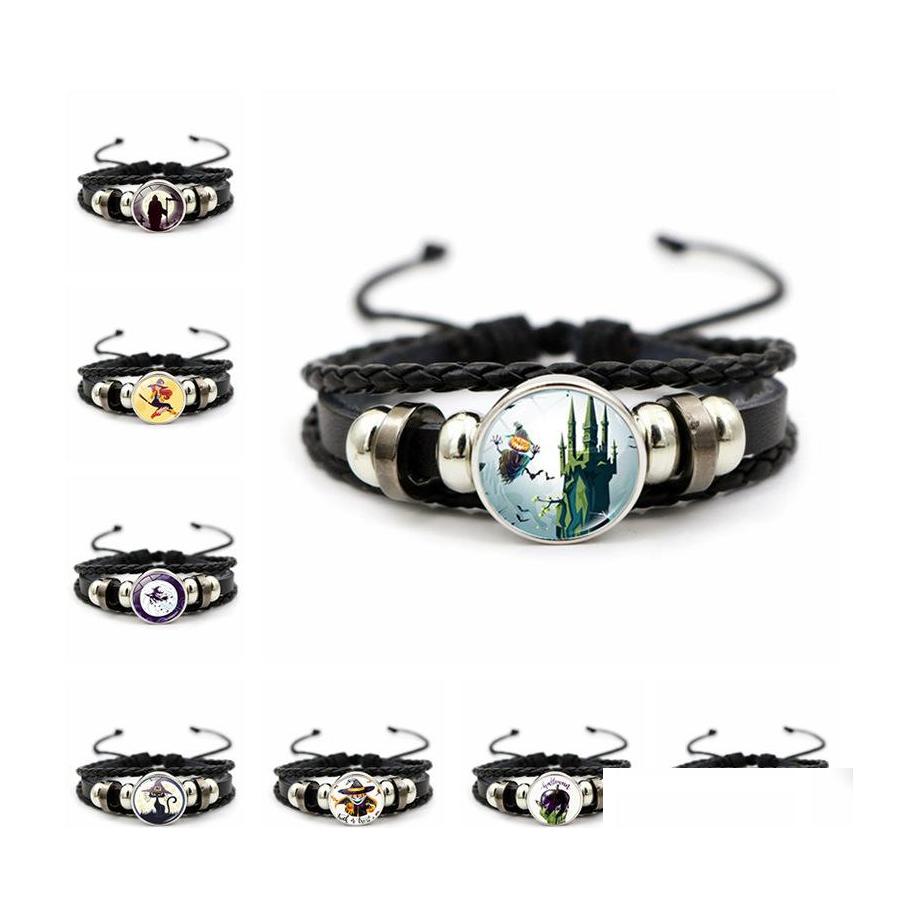 Charm Bracelets Halloween 18Mm Snap Button For Women Men Witch Bat Braided Leather Rope Bangle Fashion Diy Jewelry Gift Drop Delivery Ot6Mf
Charm Bracelets Halloween 18Mm Snap Button For Women Men Witch Bat Braided Leather Rope Bangle Fashion Diy Jewelry Gift Drop Delivery Ot6Mf