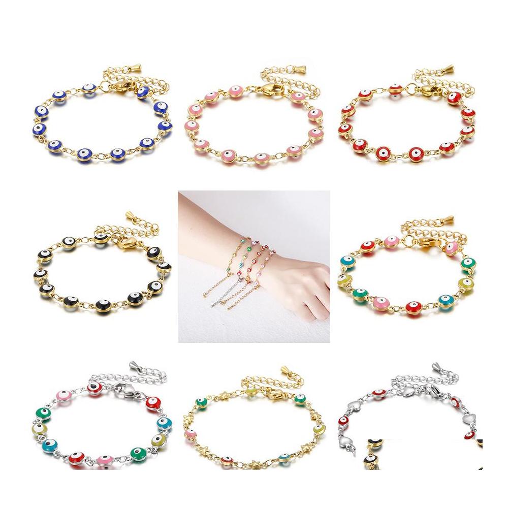 Beaded Strands Colorf Evil Eye Beaded Chain Bracelet For Women Classic Stainless Steel Wrap Bangle Female Fashion Jewelry Gift Drop Otpfr
Beaded Strands Colorf Evil Eye Beaded Chain Bracelet For Women Classic Stainless Steel Wrap Bangle Female Fashion Jewelry Gift Drop Otpfr