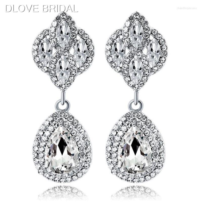 Stud Earrings Luxury Crystal Bridal Silver Color Wedding Party Jewelry Accessory For Women
Stud Earrings Luxury Crystal Bridal Silver Color Wedding Party Jewelry Accessory For Women