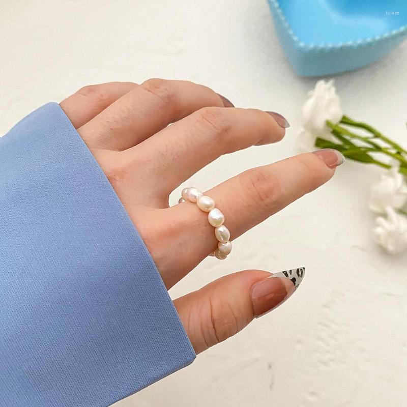 Wedding Rings IFKM Minimalist Multi Bead Freshwater Pearl Geometric Women Finger Jewelry Fashion Adjustable Elastic Ring
Wedding Rings IFKM Minimalist Multi Bead Freshwater Pearl Geometric Women Finger Jewelry Fashion Adjustable Elastic Ring