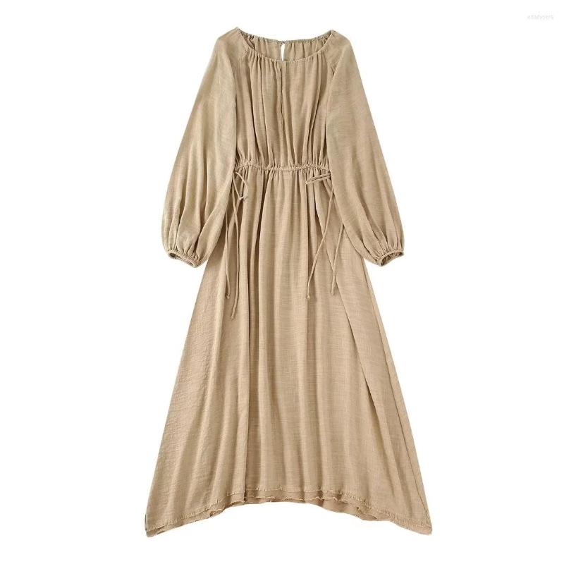Casual Dresses Camel Midi For Women 2023 Summer Autumn Elegant Loose Long Puff Sleeves V Neck Fashion Wide Neckline Classic Chic, Champagne
Casual Dresses Camel Midi For Women 2023 Summer Autumn Elegant Loose Long Puff Sleeves V Neck Fashion Wide Neckline Classic Chic, Champagne