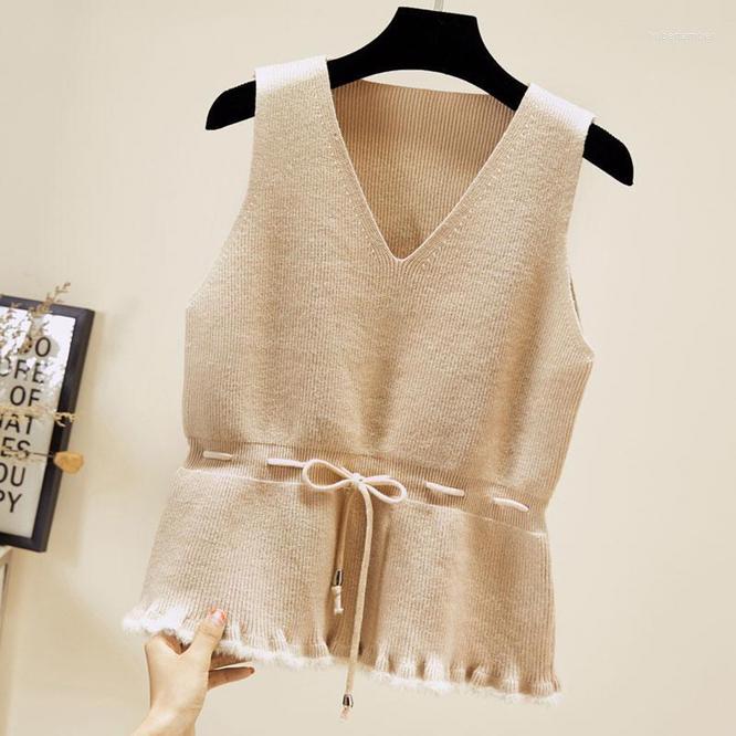 Women' Vests 2023 Autumn Winter Knitted Vest Coat Waist Closing Trend Waistcoat Women Wear Loose Korean V-neck Pullover Girl Student Beige, Black
Women' Vests 2023 Autumn Winter Knitted Vest Coat Waist Closing Trend Waistcoat Women Wear Loose Korean V-neck Pullover Girl Student Beige, Black