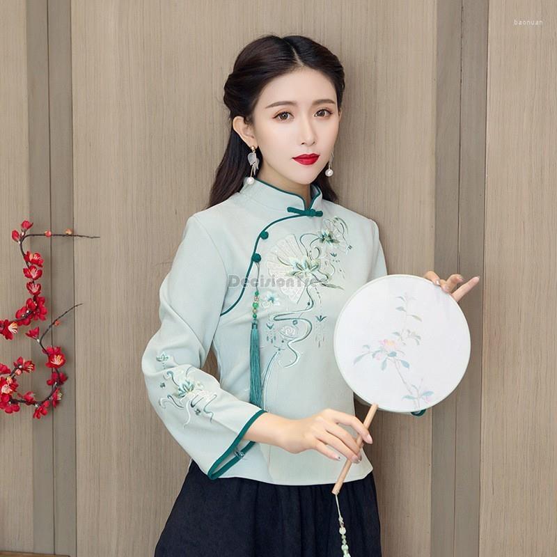 Ethnic Clothing 2023 Chinese Style Women Traditional Hanfu Top Long Sleeves Vintage Blouse Cotton Linen Retro A55
Ethnic Clothing 2023 Chinese Style Women Traditional Hanfu Top Long Sleeves Vintage Blouse Cotton Linen Retro A55
