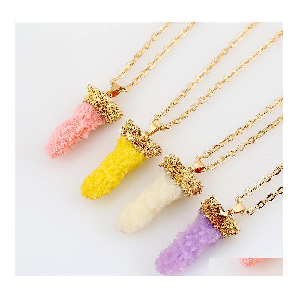 Pendant Necklaces Pretty Irregar Stone Pendants Fashion Beautifly Luxury Women Jewelry Color Gold Chain Statement Necklace Vipjewel Dh40C
Pendant Necklaces Pretty Irregar Stone Pendants Fashion Beautifly Luxury Women Jewelry Color Gold Chain Statement Necklace Vipjewel Dh40C