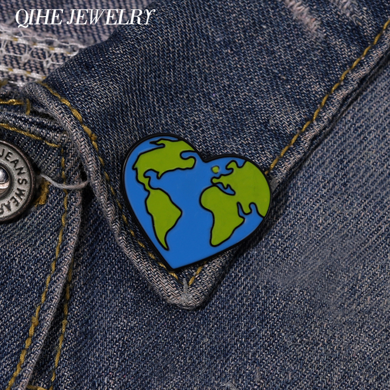 World Earth Enamel Pin Heart Brooch Love Green Environmental Protection Metal Badge Jewelry Lapel Bag Hat Gift Accessories
World Earth Enamel Pin Heart Brooch Love Green Environmental Protection Metal Badge Jewelry Lapel Bag Hat Gift Accessories