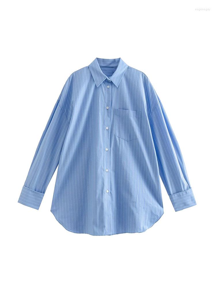Women' Blouses DYLQFS 2023 Women Spring Fashion Blue Striped Loose Shirt Vintage Long Sleeve Single Breasted Lapel Female Mid-Length Top
Women' Blouses DYLQFS 2023 Women Spring Fashion Blue Striped Loose Shirt Vintage Long Sleeve Single Breasted Lapel Female Mid-Length Top