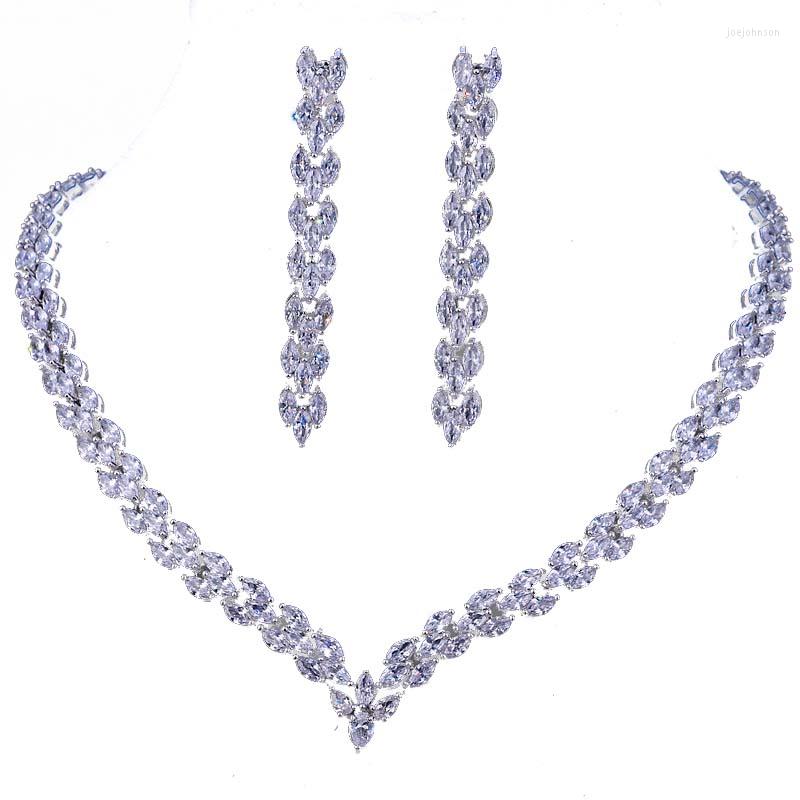 Necklace Earrings Set GMGYQ Exquisite High Quality Bridal Earring White Zirconia Jewelry For Women Wedding Derss Accessories, Picture shown
Necklace Earrings Set GMGYQ Exquisite High Quality Bridal Earring White Zirconia Jewelry For Women Wedding Derss Accessories, Picture shown