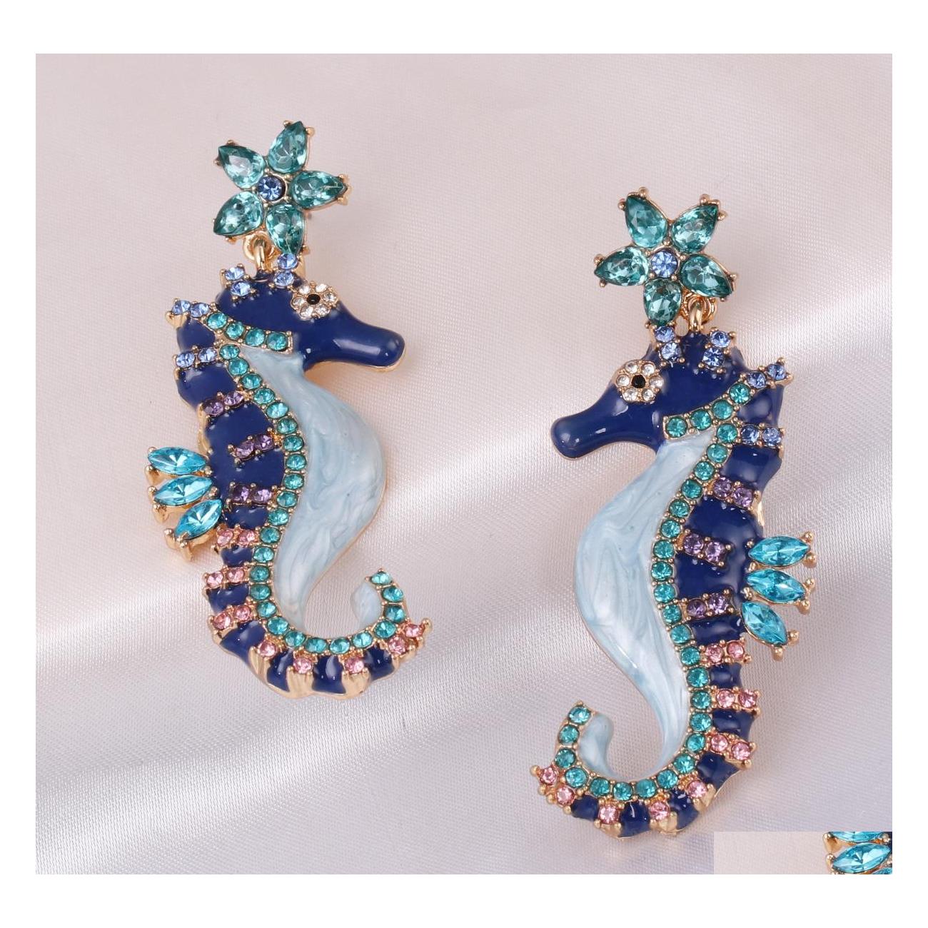 Dangle Chandelier Fashion Jewelry Glaze Seahorse Earrings Rhinstone Retro Heahorse Stud Drop Delivery Dhcu2
Dangle Chandelier Fashion Jewelry Glaze Seahorse Earrings Rhinstone Retro Heahorse Stud Drop Delivery Dhcu2