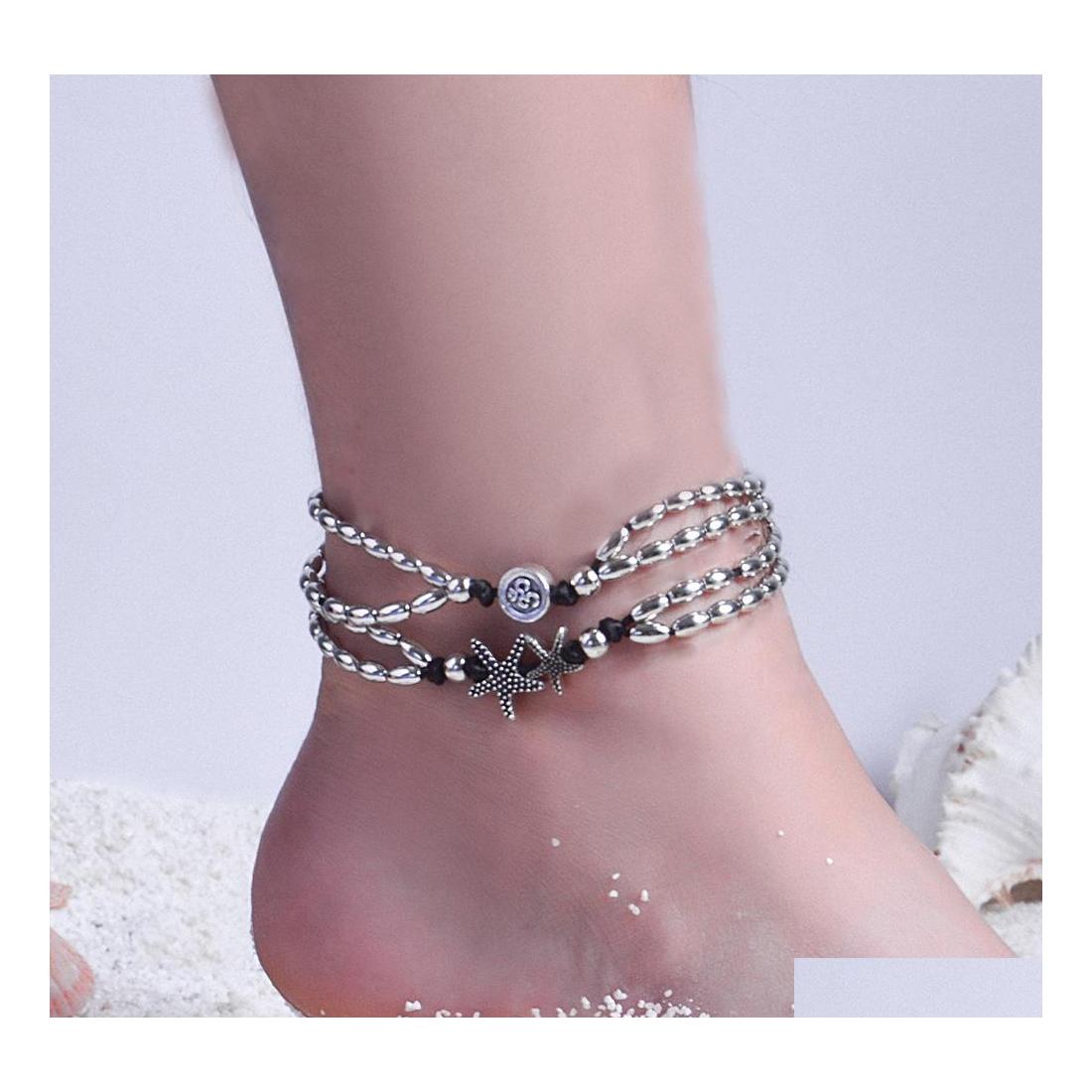 Anklets Fashion Jewelry Vintage Starfish Runes String Knot Foot Ring Pendant Ankle Chain Anklet Drop Delivery Dh8Pt
Anklets Fashion Jewelry Vintage Starfish Runes String Knot Foot Ring Pendant Ankle Chain Anklet Drop Delivery Dh8Pt