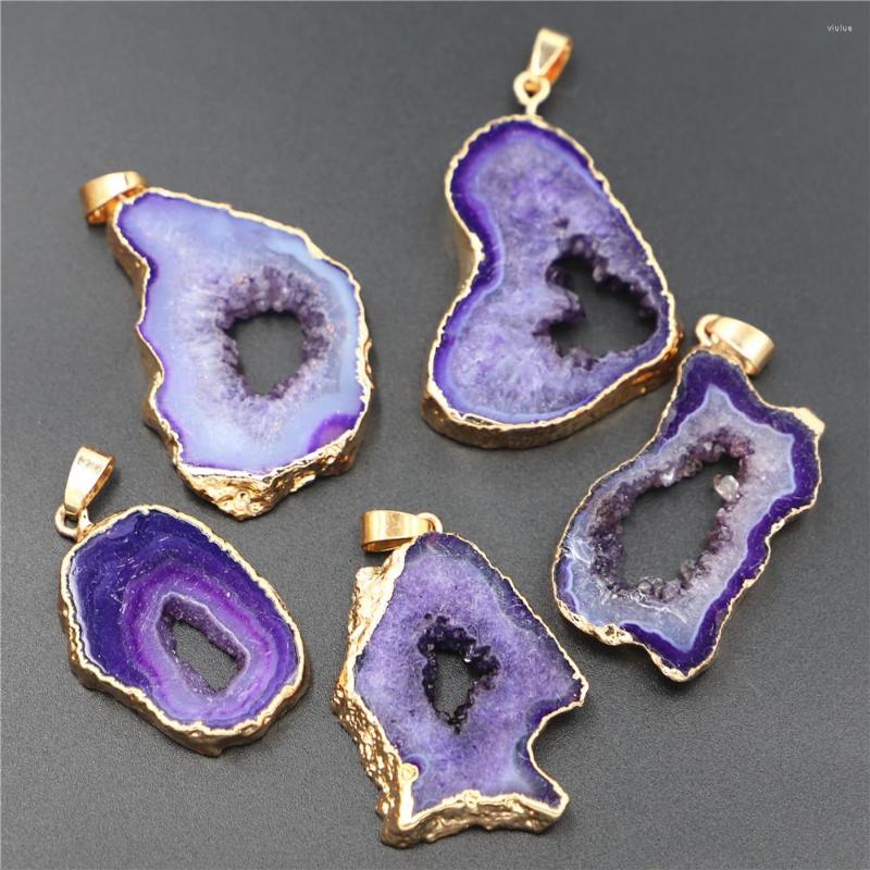 Pendant Necklaces Fashion Natural Stone Purple Agate Druzy Charms Irregular Quartz Crystal Jewelry Making DIY Necklace Accessories 4pcs
Pendant Necklaces Fashion Natural Stone Purple Agate Druzy Charms Irregular Quartz Crystal Jewelry Making DIY Necklace Accessories 4pcs