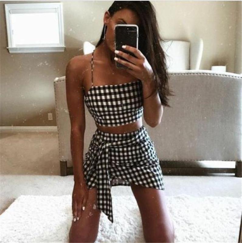 Two Piece Dress 2023 Ladies Fashion Set Summer Spring Beach Evening Party Plaid Sweet Female Selling Sets, As picture show
Two Piece Dress 2023 Ladies Fashion Set Summer Spring Beach Evening Party Plaid Sweet Female Selling Sets, As picture show