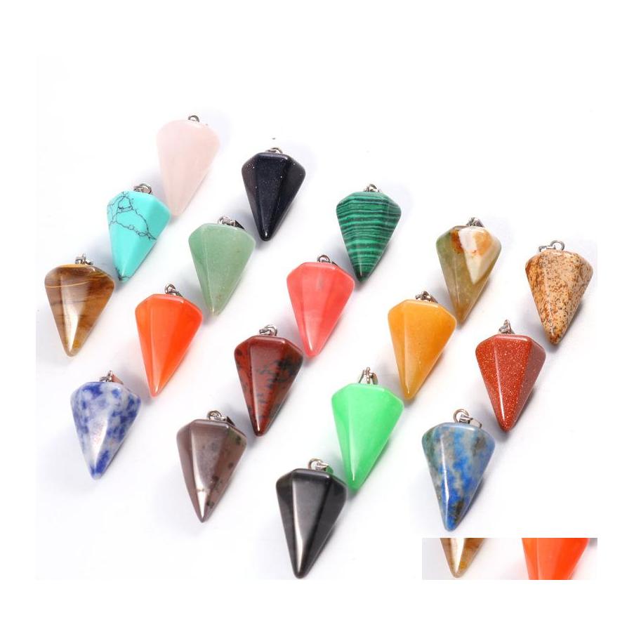 Charms Personality Natural Stone Quartz Crystal Turquoises Opal Tiger Eye Beads Pendant Pendum For Diy Jewelry Making Necklace Drop Otifq
Charms Personality Natural Stone Quartz Crystal Turquoises Opal Tiger Eye Beads Pendant Pendum For Diy Jewelry Making Necklace Drop Otifq