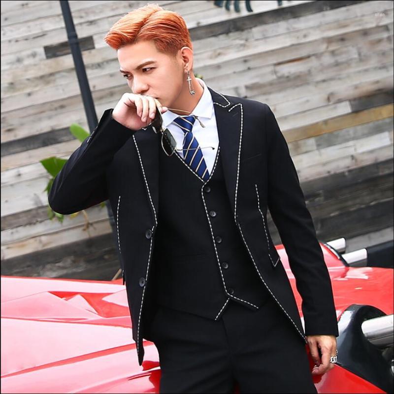 Men's Suits Singer Three-piece Men Clothing Casual Suit Korean Youth White Edge Wedding Dress Single-breasted 2023, Suit vest and pants
Men's Suits Singer Three-piece Men Clothing Casual Suit Korean Youth White Edge Wedding Dress Single-breasted 2023, Suit vest and pants