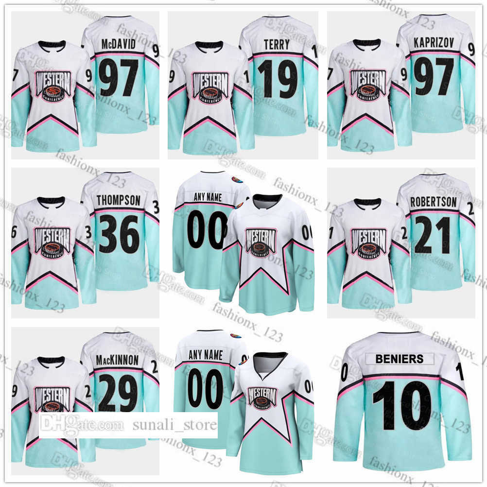 2023 All Star Hockey Jersey Connor McDavid Kirill Kaprizov Cale Makar Vladimir Tarasenko Elias Pettersson Jason Robertson Nathan MacKinnon Nazem Kadri Karlsson, Women white
2023 All Star Hockey Jersey Connor McDavid Kirill Kaprizov Cale Makar Vladimir Tarasenko Elias Pettersson Jason Robertson Nathan MacKinnon Nazem Kadri Karlsson, Women white